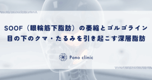 SOOF（眼輪筋下脂肪）の萎縮とゴルゴライン｜目の下のクマ・たるみを引き起こす深層脂肪