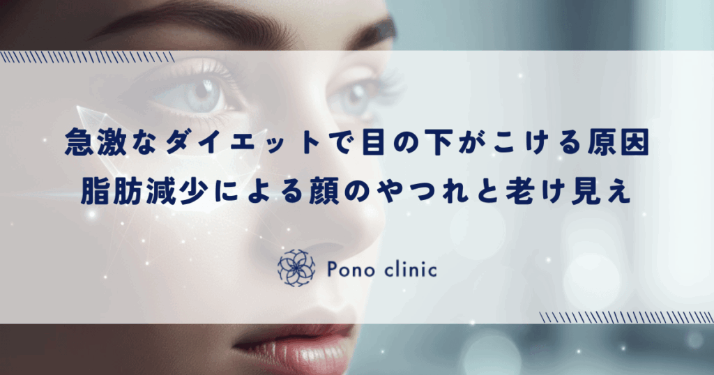 急激なダイエットで目の下がこける原因｜脂肪減少による顔のやつれと老け見え