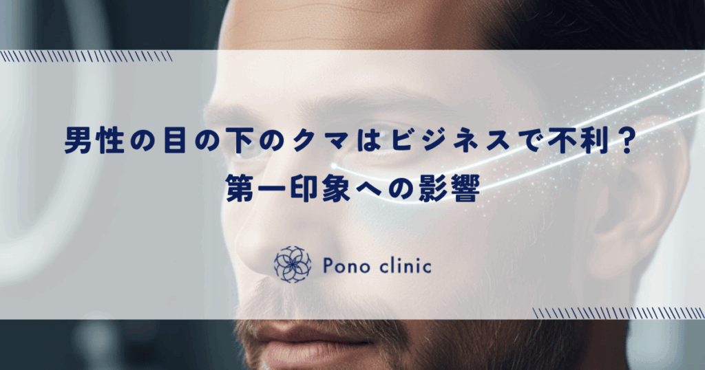 男性の目の下のクマはビジネスで不利？「疲れてる？」と聞かれる原因と第一印象への影響